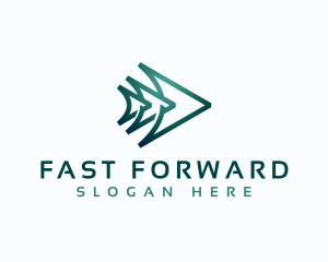 Forward Arrow Triangles  logo design