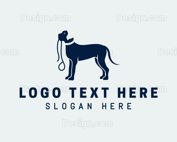 Pet Dog Walker Leash Logo