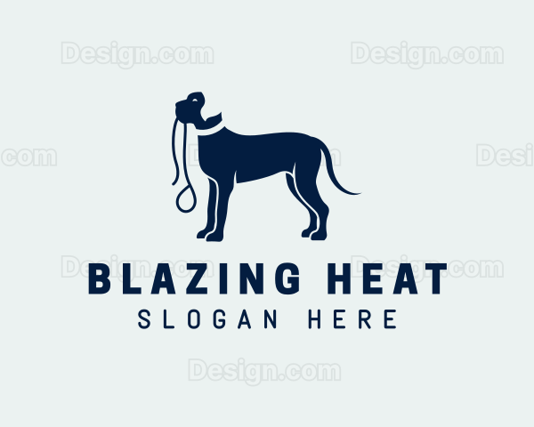 Pet Dog Walker Leash Logo