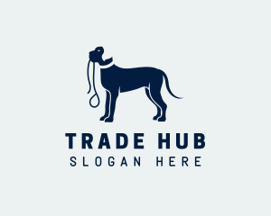 Pet Dog Walker Leash Logo