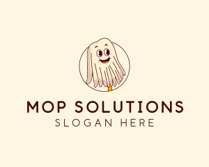 Happy Mop Cleaner logo design