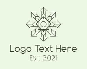 Green Snowflake Pattern  logo