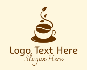 Natural Coffee Bean  Logo