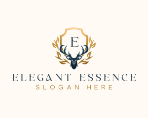 Elegant Deer Antler  logo design