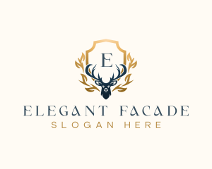 Elegant Deer Antler  logo design