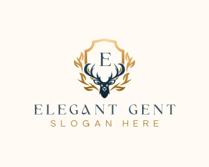 Elegant Deer Antler  logo design