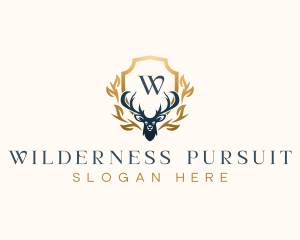 Elegant Deer Antler  logo design