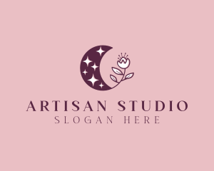 Flower Moon Boutique logo design