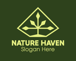 Nature Diamond Plant logo design