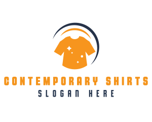 Sparkling Shirt Laundry Washing logo design