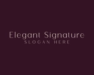 Elegant Minimalist Style logo design