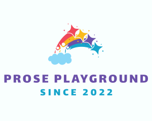 Children Rainbow Playground logo design