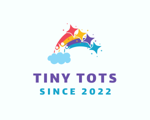 Children Rainbow Playground logo design
