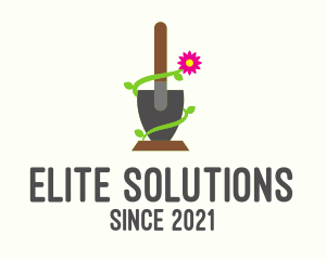 Lawn Service Shovel logo design