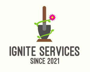 Lawn Service Shovel logo