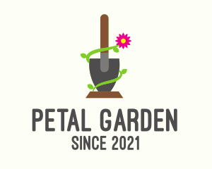 Lawn Service Shovel logo design