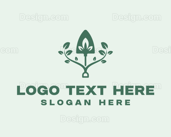 Plant Shovel Landscaping Logo