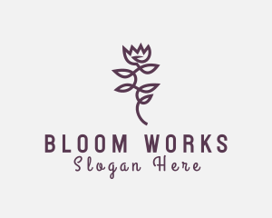 Elegant Rose Floral logo design