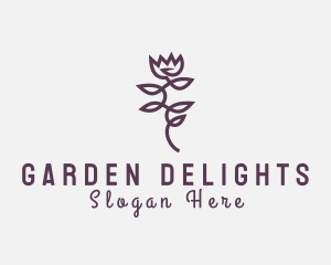 Elegant Rose Floral logo design