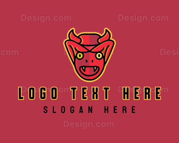Scary Devil Mask Logo