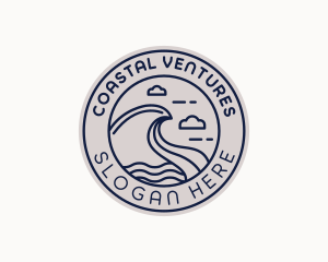 Coastal Sea Waves logo design