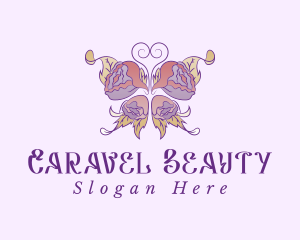 Beautiful Butterfly Rose logo design