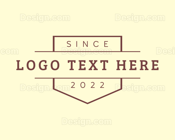 Retro Hipster Banner Firm Logo