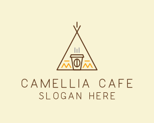 Coffee Cafe Tent  logo design