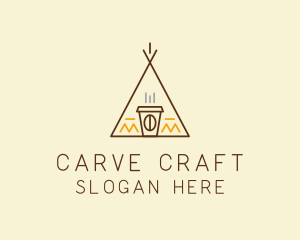 Coffee Cafe Tent  logo design