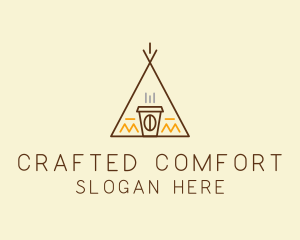 Coffee Cafe Tent  logo design