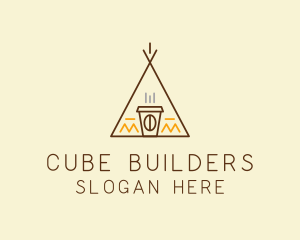 Coffee Cafe Tent  logo design