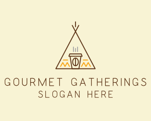 Coffee Cafe Tent  logo design