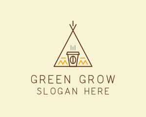 Coffee Cafe Tent  logo design