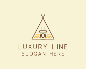 Coffee Cafe Tent  logo design