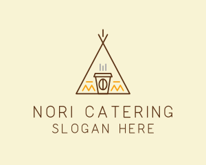 Coffee Cafe Tent  logo design