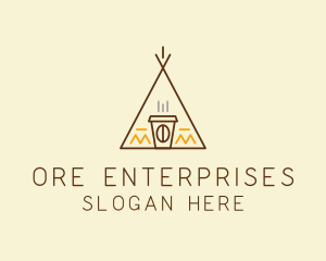 Coffee Cafe Tent  logo design