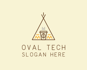 Coffee Cafe Tent  logo design