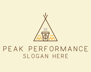 Coffee Cafe Tent  logo design