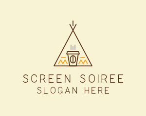 Coffee Cafe Tent  logo design