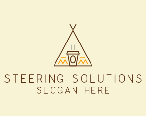 Coffee Cafe Tent  logo design