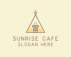 Coffee Cafe Tent  logo design