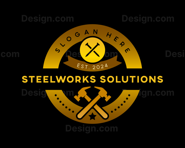 Hammer Construction Tools Logo