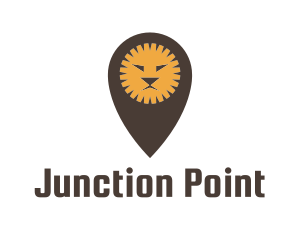 Location Pin Lion logo design