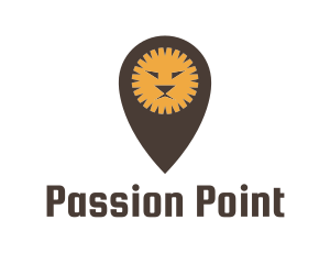 Location Pin Lion logo design