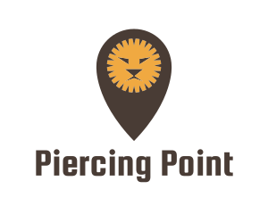 Location Pin Lion logo design