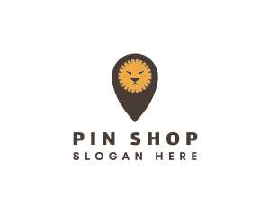 Location Pin Lion logo