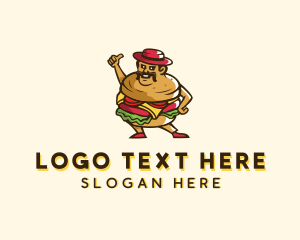 Mexican Burger Man logo design