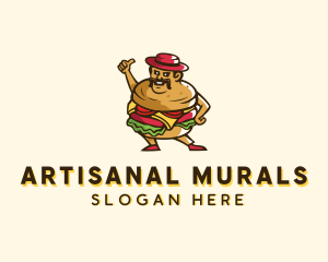 Mexican Burger Man logo design