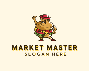 Mexican Burger Man logo design