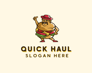 Mexican Burger Man logo design